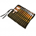 1PCS Canvas Painting Brush Storage Wear  resistant Pen Pouch and Water Chalk Pouch Can Hold 20 brushes Convenient Storage